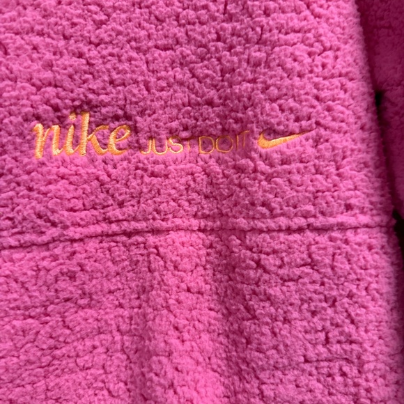 NWT Nike Thermafit fleece hoodie, Hot pink/orange trim, XS - Picture 2 of 8